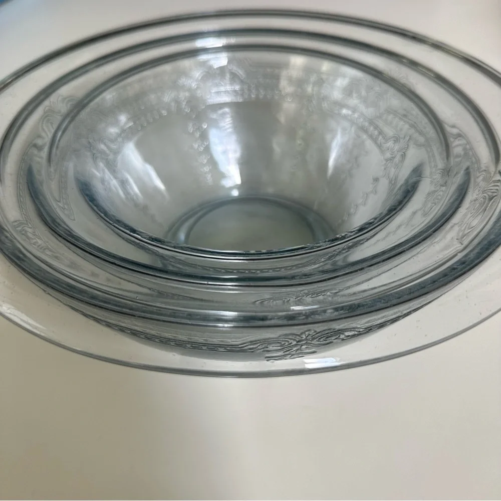 Fire King Sapphire Philbe Mixing Bowl Set of Three Vintage
